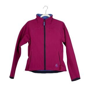 ISIS Womens 6 Purple Fleece Lined Waterproof Windbreaker Zip Up Outdoor Jacket